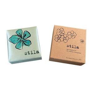 Stila Pretty Pansy Eyeshadow Trio Green Satin Case Rare Limited Edition NWT